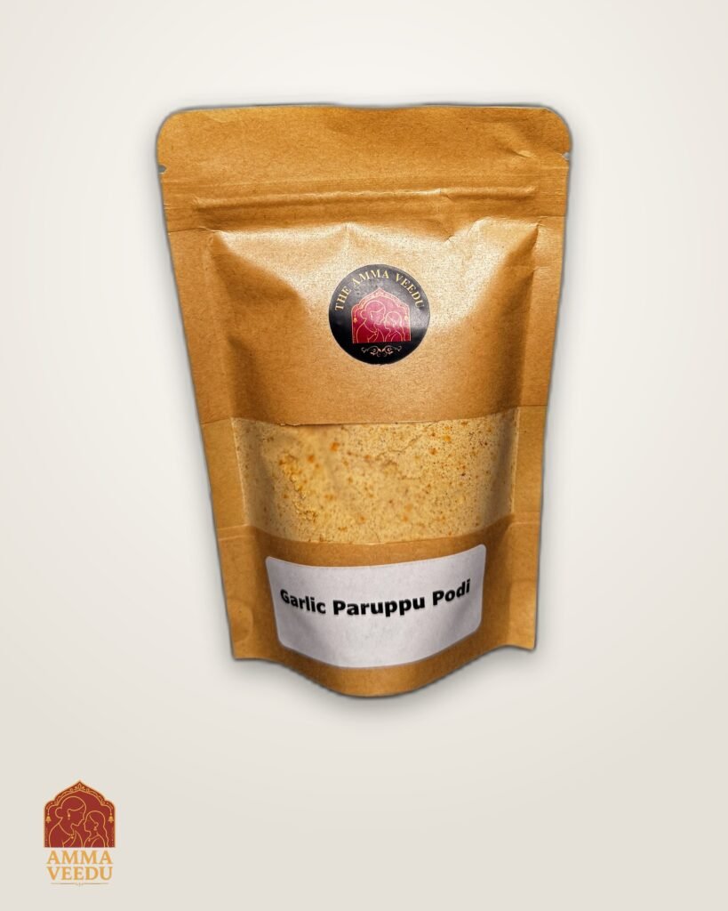 Garlic Paruppu Podi | Garlic Spiced Lentil Powder